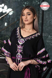 caftan-hdour-maroc-faitmain-crepe-berchman-perles-Black-handmade-ocaftan-jellaba-moderne-chic-prestige-glamour-classe-caftanhdour