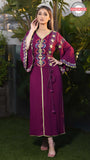 caftan-moderne-hdour-maroc-faitmain-crepe-soie-berchman-broderie-rose-fushia-handmade-ocaftan-moderne-chic-prestige-glamour-classe-chic