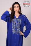 djellaba-2021-fait main-berchman-perles-bleu-roi-handmade-blue-ocaftan-jellaba- moderne-chic-prestige-glamour-classe-djellaba hdour