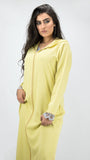 djellaba-jaune-poussin-dentelle-2pieces-crepe-jellaba-moderne-chic-hdour-ocaftan