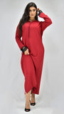 djellaba-jellaba-caftan-rouge-vif-ocaftan-jellaba moderne-2021-chic-prestige-glamour-classe