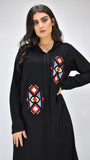 djellaba-jellaba-noir-enligne-caftan-broderie-motifgeometrique-jellabamoderne-chic-prestige-glamour-classe