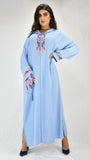 djellaba-mekhzania-jellaba-caftan-Bleu-ciel--poche-bensouda-couture-ocaftan-jellaba moderne-chic-prestige-glamour-classe