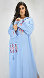 djellaba-mekhzania-jellaba-caftan-Bleu-ciel--poche-bensouda-couture-ocaftan-jellaba moderne-chic-prestige-glamour-classe