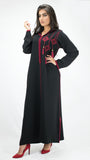 djellaba-noire-bordeaux-choucha-moderne-classe-prestige-traditrionnelle