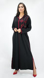 djellaba-noire-bordeaux-choucha-moderne-classe-prestige-traditrionnelle